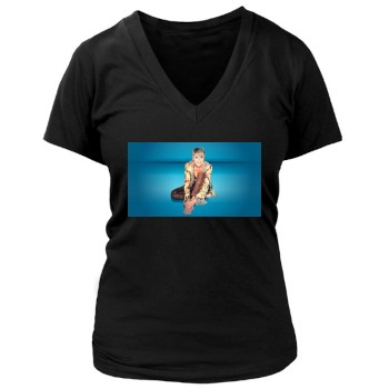 Amanda Tapping Women's Deep V-Neck TShirt