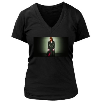 Amanda Tapping Women's Deep V-Neck TShirt