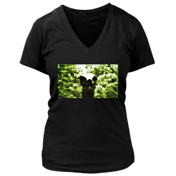 Amanda Tapping Women's Deep V-Neck TShirt