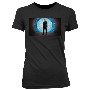 Amanda Tapping Women's Junior Cut Crewneck T-Shirt