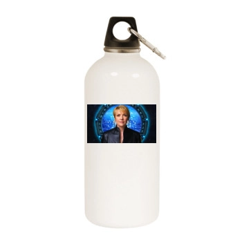 Amanda Tapping White Water Bottle With Carabiner