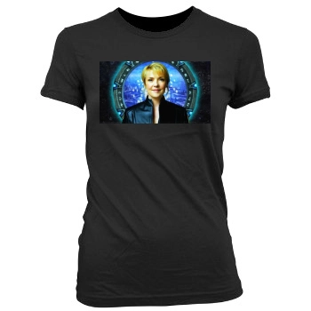 Amanda Tapping Women's Junior Cut Crewneck T-Shirt