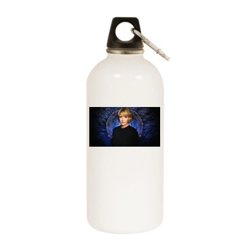 Amanda Tapping White Water Bottle With Carabiner