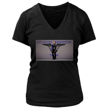 Amanda Tapping Women's Deep V-Neck TShirt