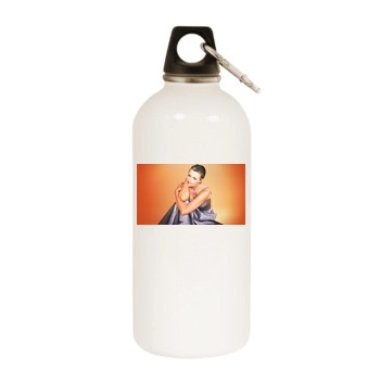 Amanda Tapping White Water Bottle With Carabiner