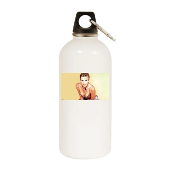 Amanda Tapping White Water Bottle With Carabiner