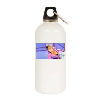 Amanda Tapping White Water Bottle With Carabiner