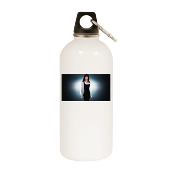 Amanda Tapping White Water Bottle With Carabiner