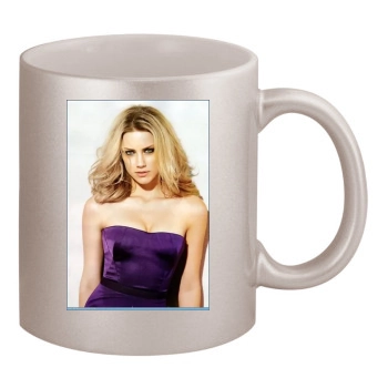 Amber Heard 11oz Metallic Silver Mug