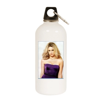 Amber Heard White Water Bottle With Carabiner