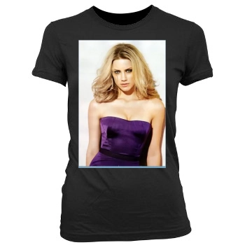 Amber Heard Women's Junior Cut Crewneck T-Shirt