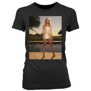 Amber Heard Women's Junior Cut Crewneck T-Shirt