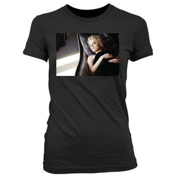 Amber Heard Women's Junior Cut Crewneck T-Shirt