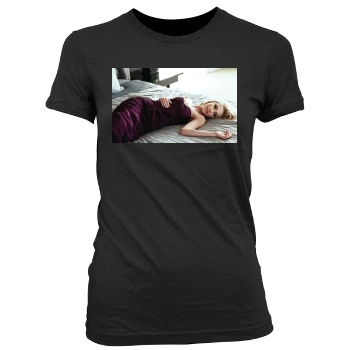 Amber Heard Women's Junior Cut Crewneck T-Shirt