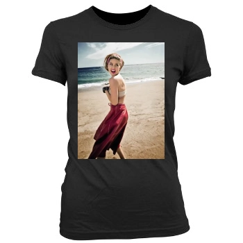 Amber Heard Women's Junior Cut Crewneck T-Shirt