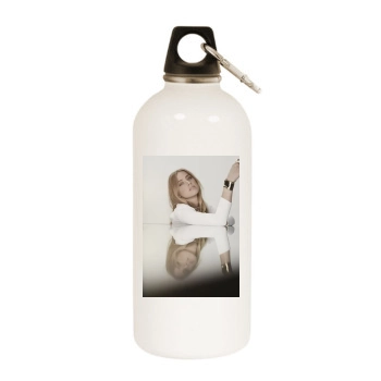 Amber Heard White Water Bottle With Carabiner