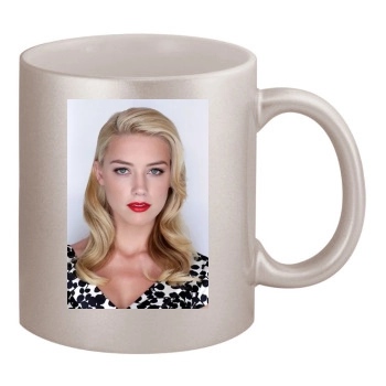 Amber Heard 11oz Metallic Silver Mug