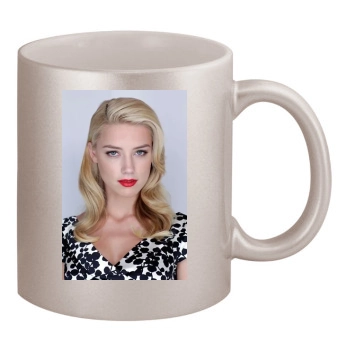 Amber Heard 11oz Metallic Silver Mug