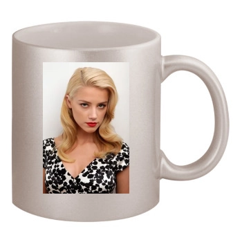 Amber Heard 11oz Metallic Silver Mug