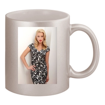 Amber Heard 11oz Metallic Silver Mug