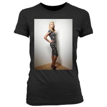 Amber Heard Women's Junior Cut Crewneck T-Shirt