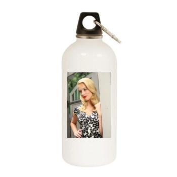 Amber Heard White Water Bottle With Carabiner