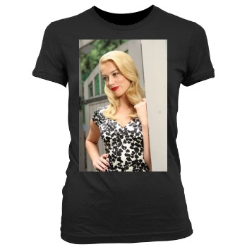 Amber Heard Women's Junior Cut Crewneck T-Shirt