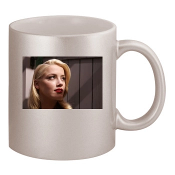 Amber Heard 11oz Metallic Silver Mug