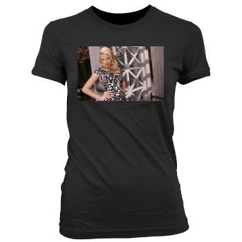 Amber Heard Women's Junior Cut Crewneck T-Shirt