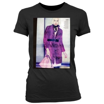 Amber Valletta Women's Junior Cut Crewneck T-Shirt