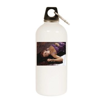 Amy Nuttall White Water Bottle With Carabiner