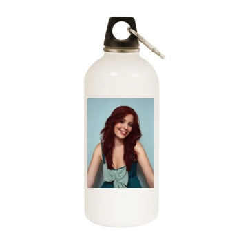 Amy Nuttall White Water Bottle With Carabiner