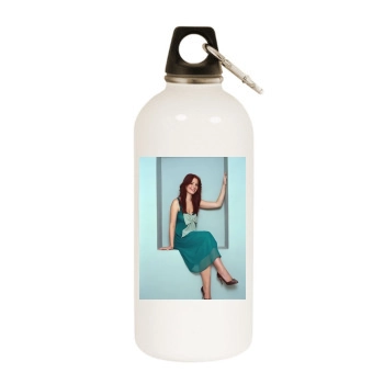 Amy Nuttall White Water Bottle With Carabiner