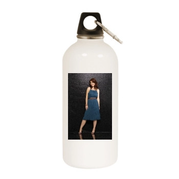 Amy Nuttall White Water Bottle With Carabiner