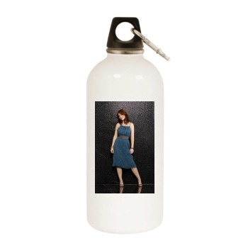 Amy Nuttall White Water Bottle With Carabiner