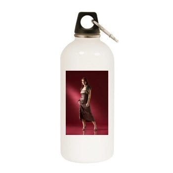 Amy Nuttall White Water Bottle With Carabiner