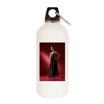 Amy Nuttall White Water Bottle With Carabiner