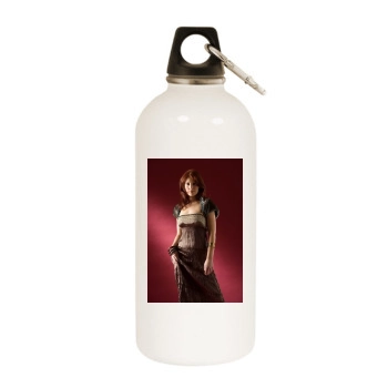 Amy Nuttall White Water Bottle With Carabiner