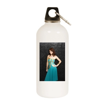 Amy Nuttall White Water Bottle With Carabiner