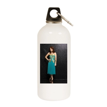 Amy Nuttall White Water Bottle With Carabiner