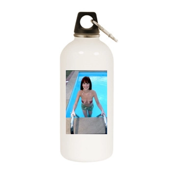 Amy Nuttall White Water Bottle With Carabiner