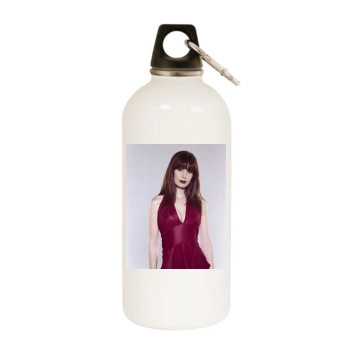 Amy Nuttall White Water Bottle With Carabiner