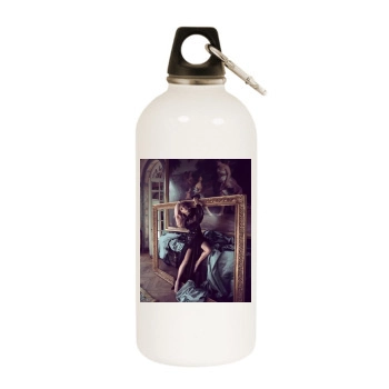 Anja Rubik White Water Bottle With Carabiner