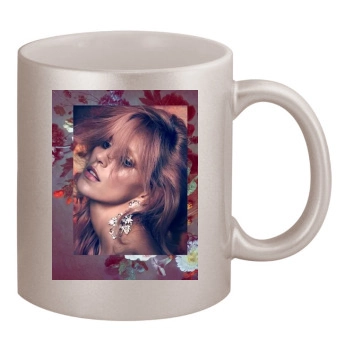 Anja Rubik 11oz Metallic Silver Mug