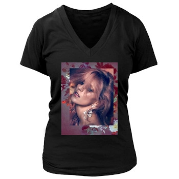 Anja Rubik Women's Deep V-Neck TShirt