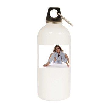 Anna Friel White Water Bottle With Carabiner