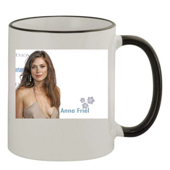 Anna Friel 11oz Colored Rim & Handle Mug