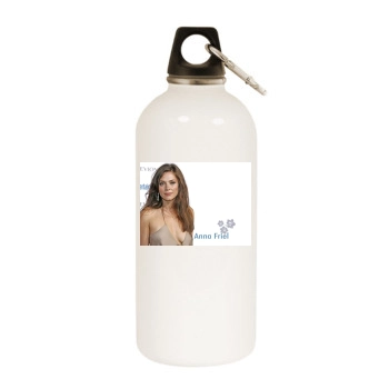 Anna Friel White Water Bottle With Carabiner