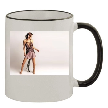 Anna Friel 11oz Colored Rim & Handle Mug