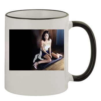 Anna Friel 11oz Colored Rim & Handle Mug